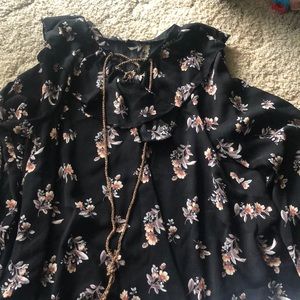 Black floral top